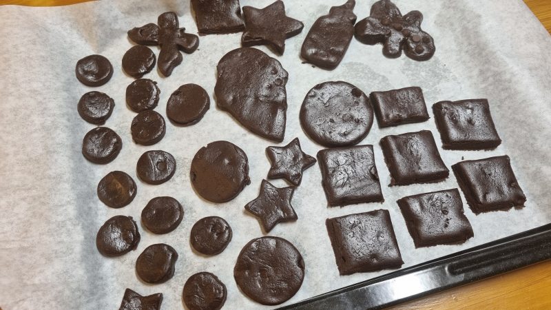 오븐에 굽기 전