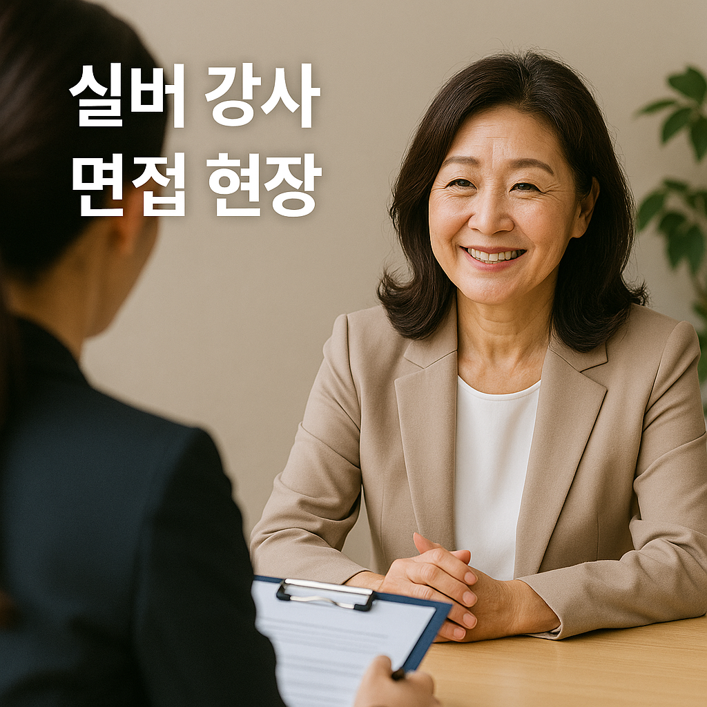 실버 강사 면접 질문 , 모범 답변