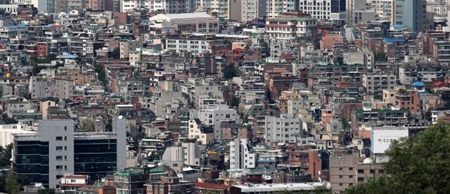 서울시내 다세대, 빌라 밀집지역 모습