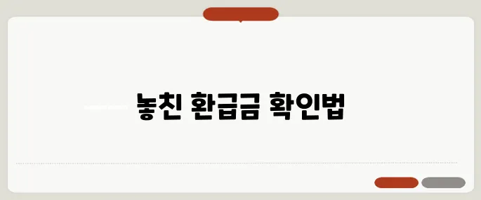 환급금 조회 방법 놓친 돈 있는지 지금 바로 확인