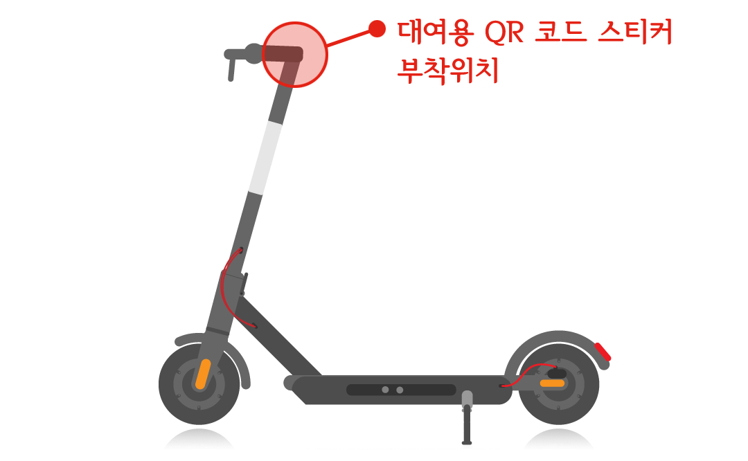 전동 킥보드 QR 위치