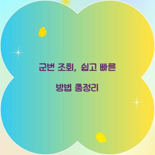 군번 조회