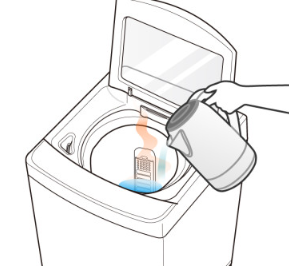 세탁통과 배수 호스 녹이기