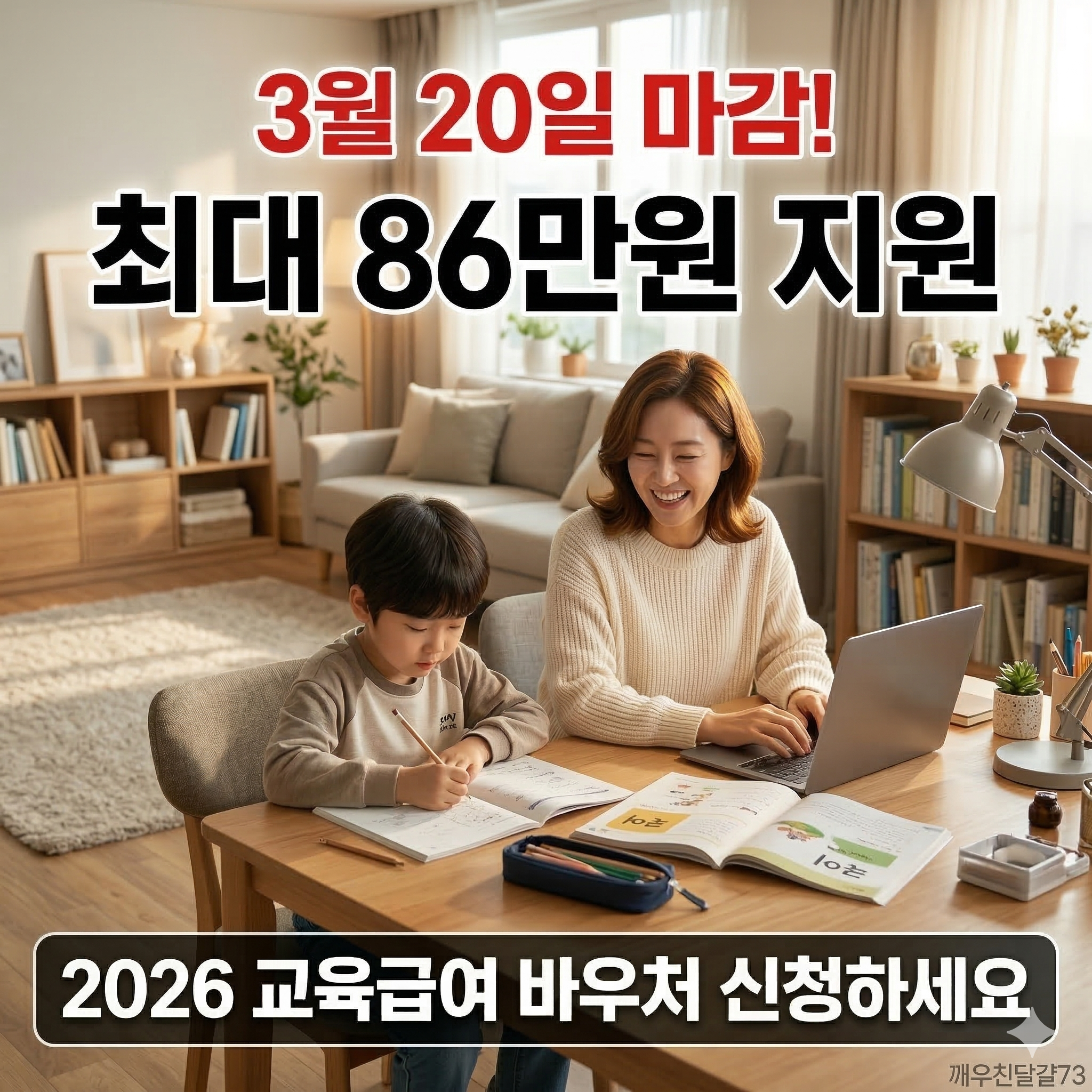 2026 교육급여 바우처 신청방법·대상·금액 총정리 (3월 20일 집중신청 마감!)