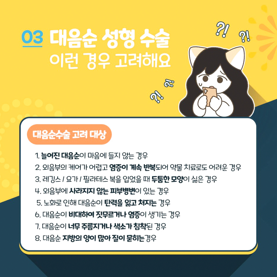 대음순성형수술 고려대상