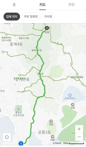 불암산 등산 코스 안내 지도_2