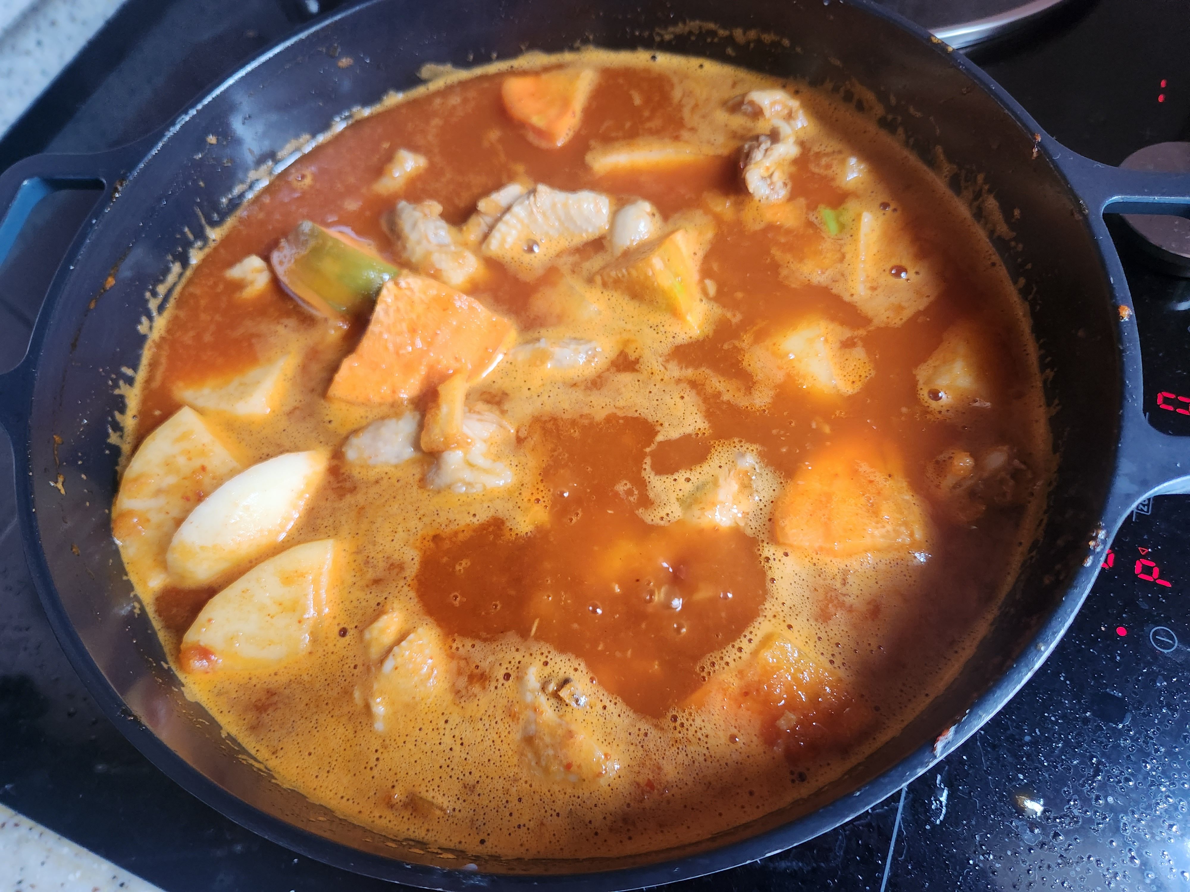 물넣은닭볶음탕