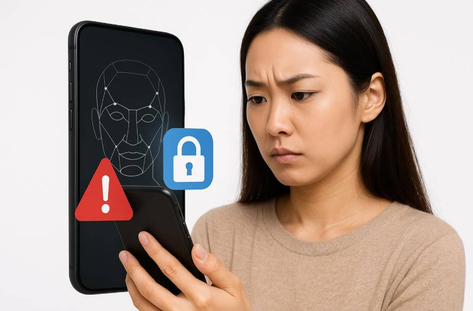 감정 데이터 보안을 상징하는 장면