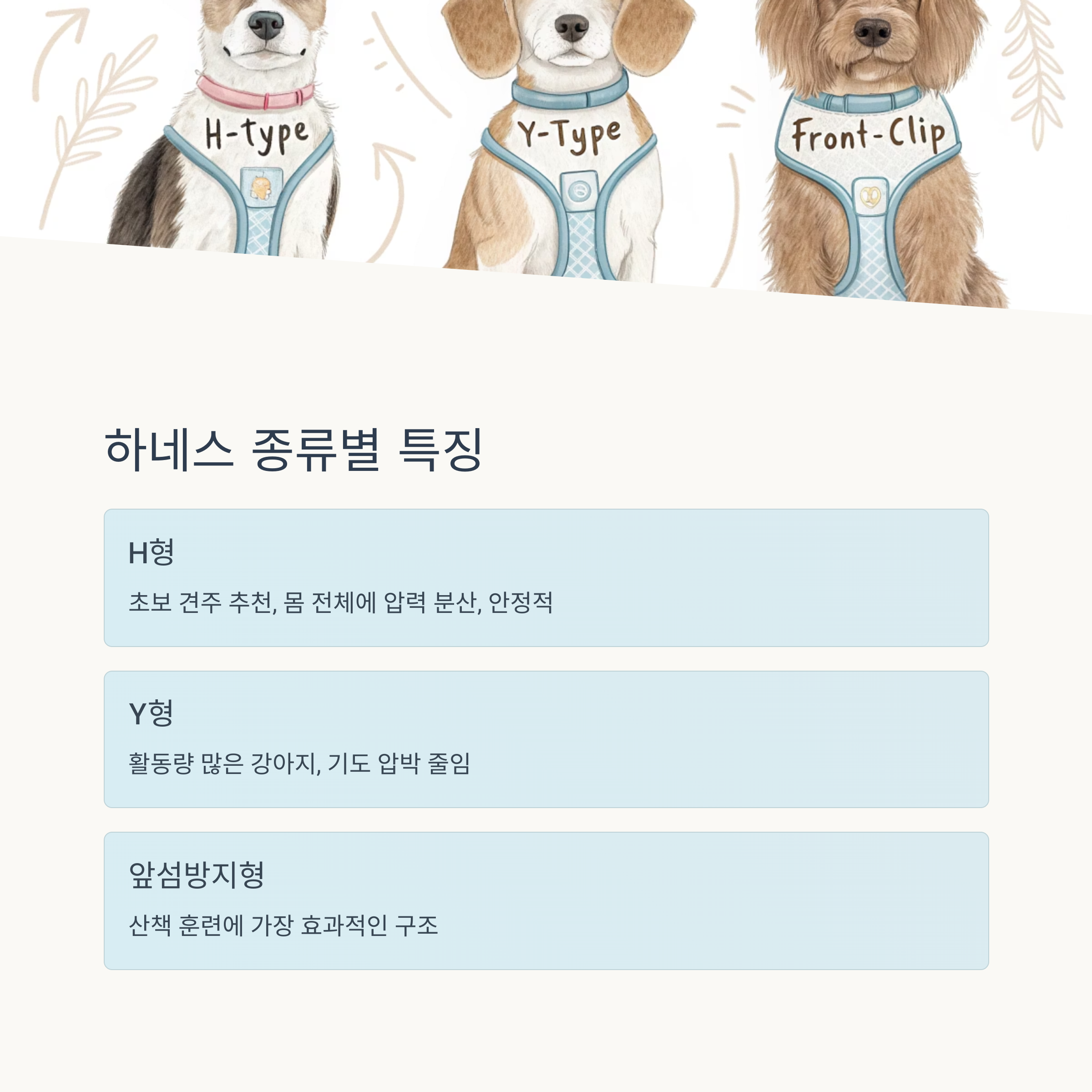 하네스 종류별 특징