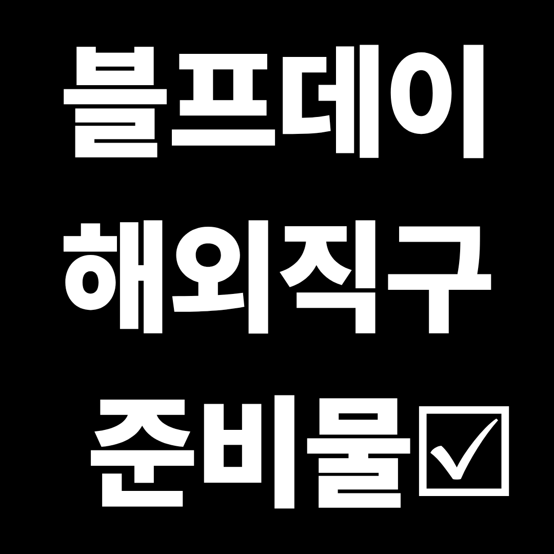 블랙프라이데이 해외직구 준비물