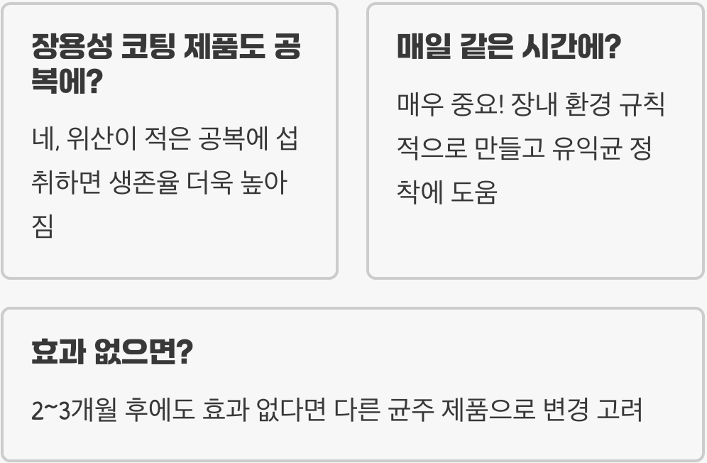 프로바이오틱스, 식전 vs 식후? 효과 2배 높이는 섭취 타이밍