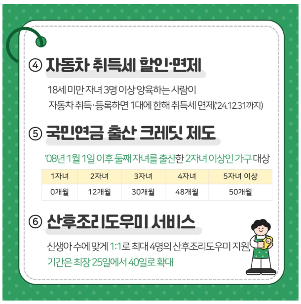 다자녀가구 혜택 2자녀, 3자녀 출산축하금, 주거 및 양육 지원 내용 총정리