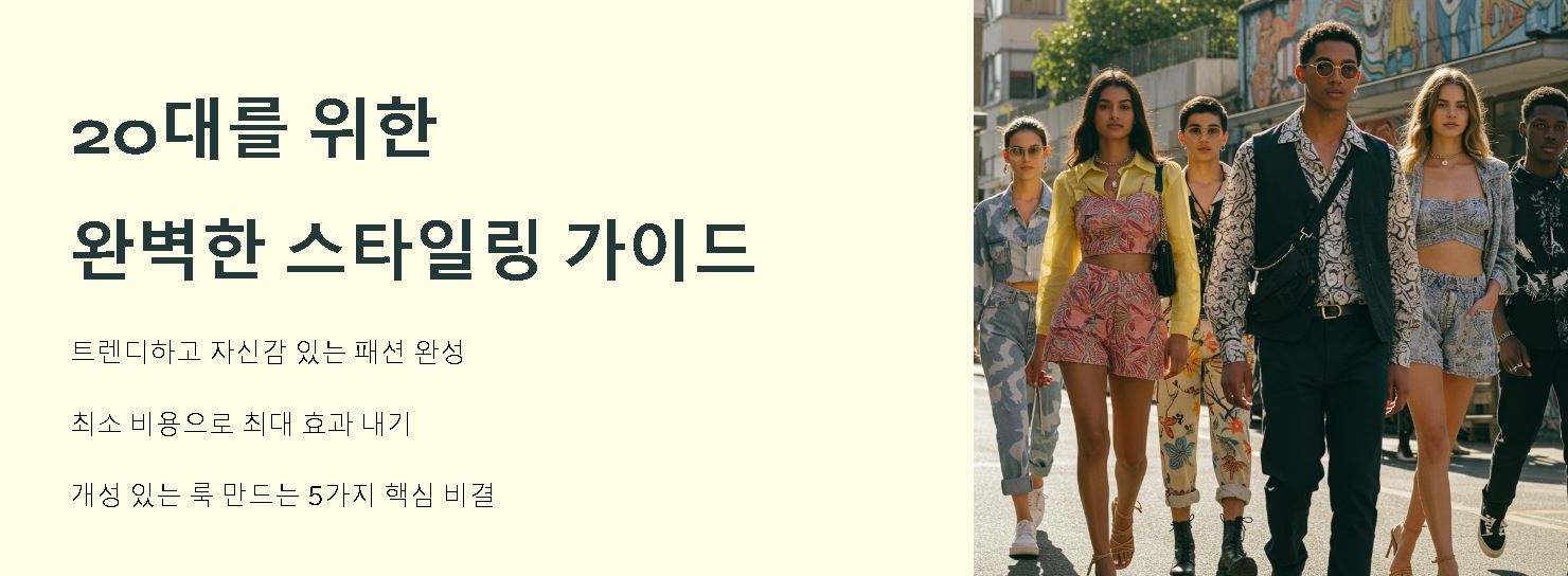 20대를 위한 완벽한 스타일링 가이드