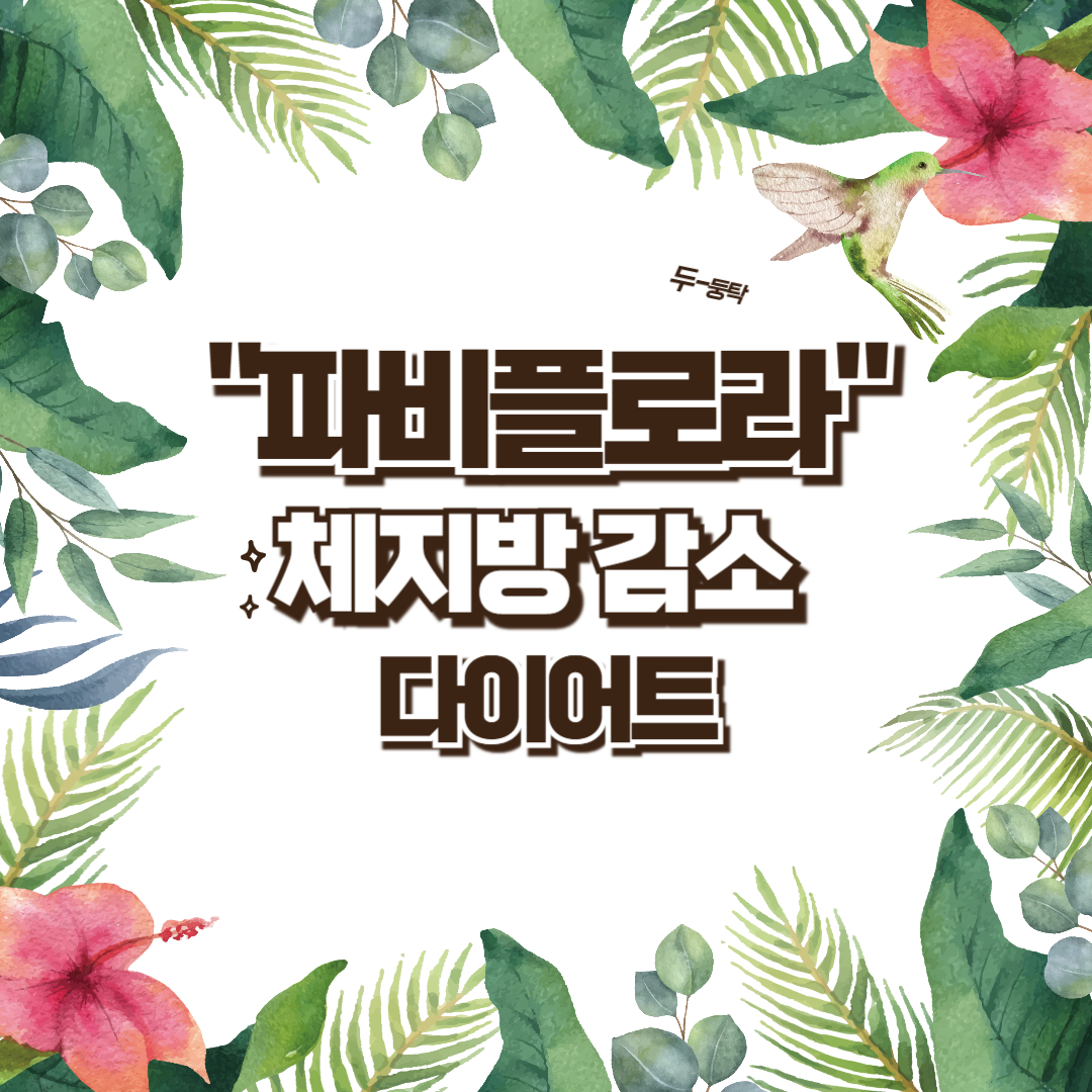 체지방 감소와 건강 관리의 핵심! 파비플로라(Fabiflora)의 놀라운 효능