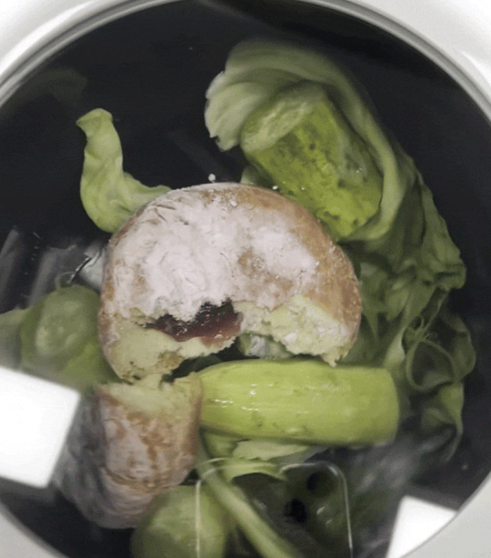 쉘퍼 음식물처리기 DFFP-300 처리모습