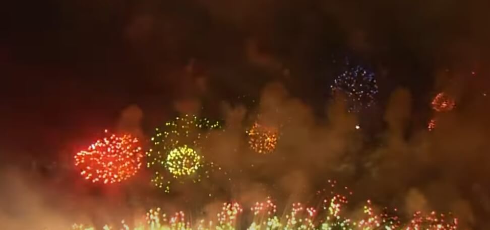 한화 불꽃축제 피날레 순간