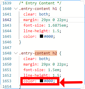 H2 디자인 CSS코드 삽입