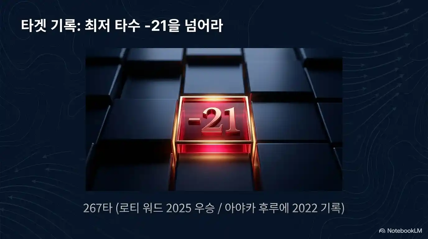 ISPS 한다 위민스 스코티시 오픈 역대 최저타 기록 21언더파와 대회 기록을 소개하는 이미지