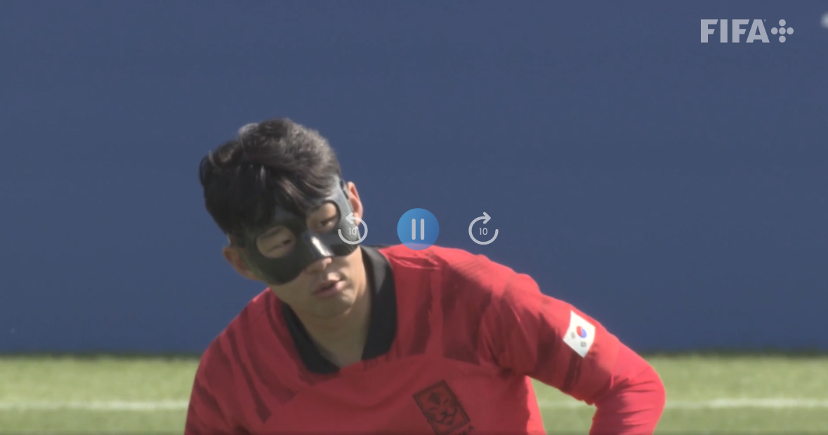 마스크 쓴 손흥민