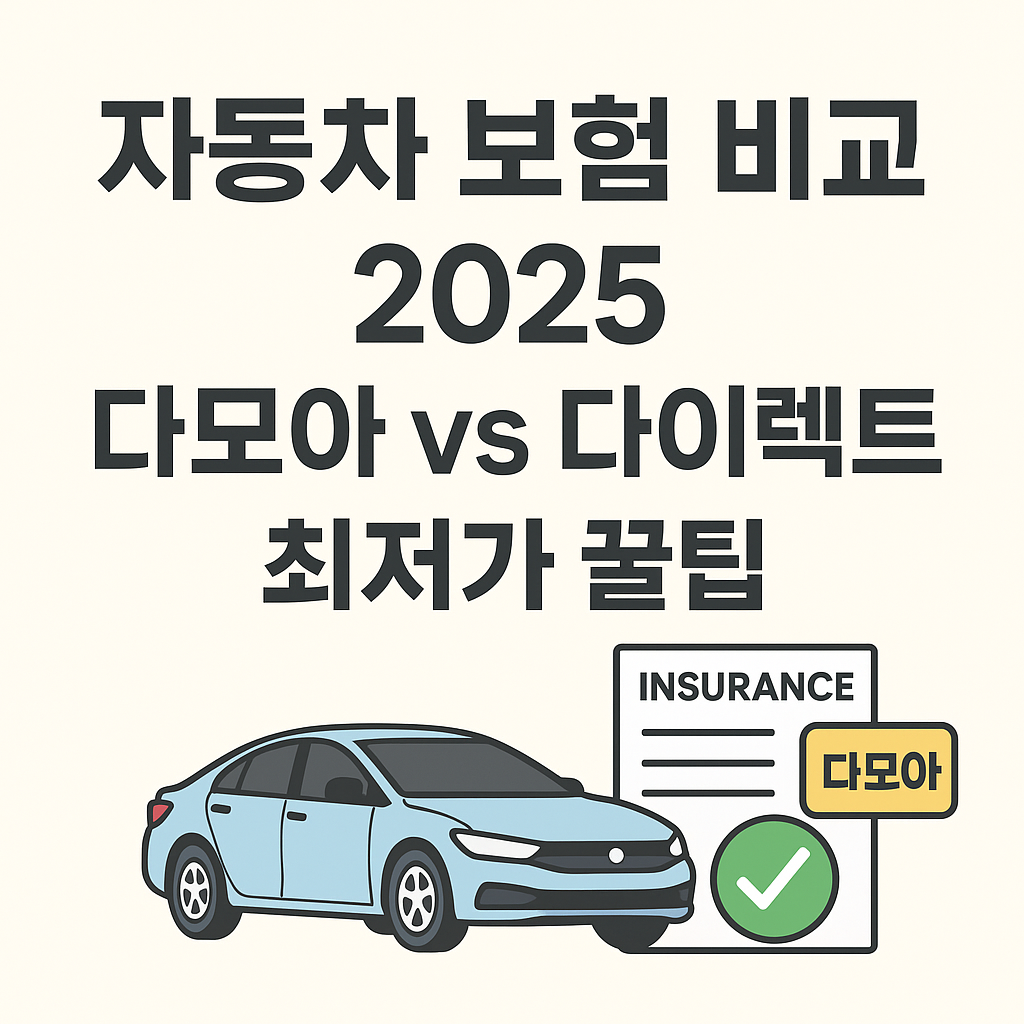 자동차 보험 비교 2025 l 다모아 vs 다이렉트 최저가 꿀팁