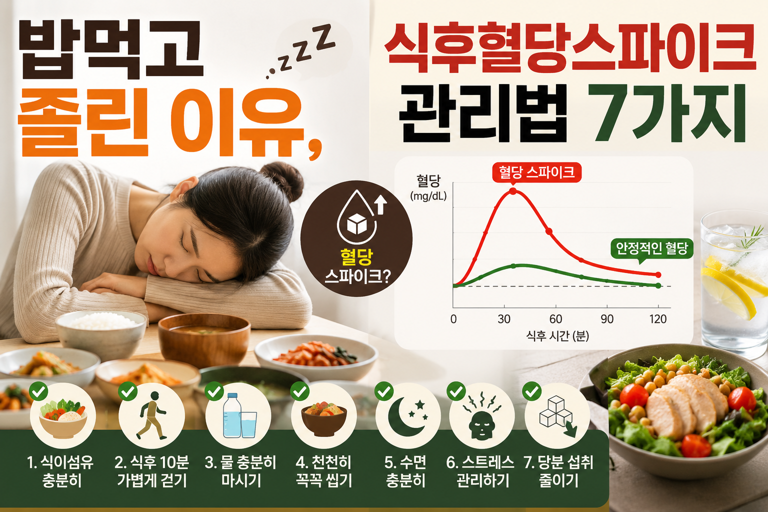 밥 먹는 순서만 바꿔도 혈당이 달라집니다