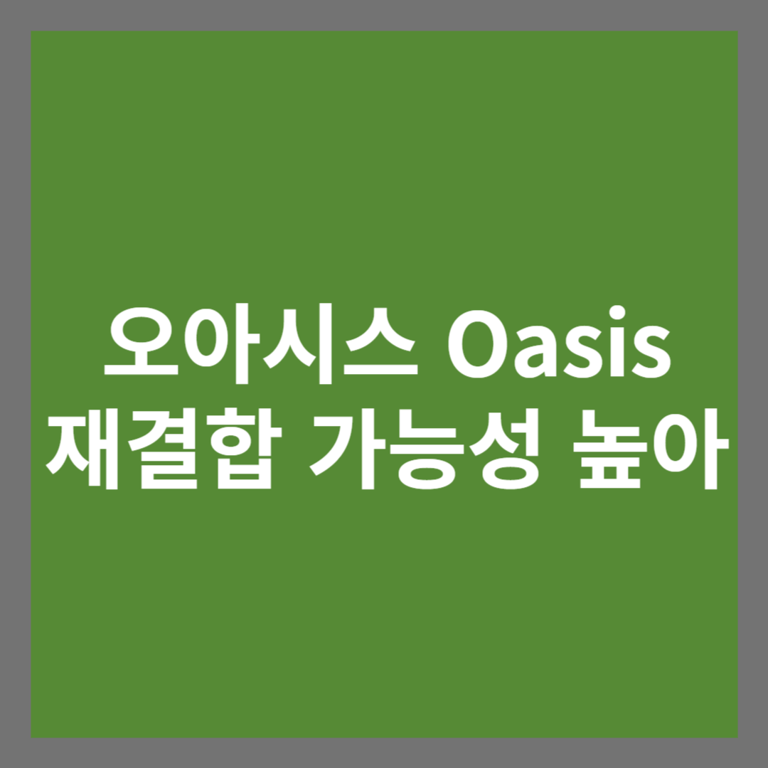 오아시스 Oasis 재결합 가능성 높아 썸네일