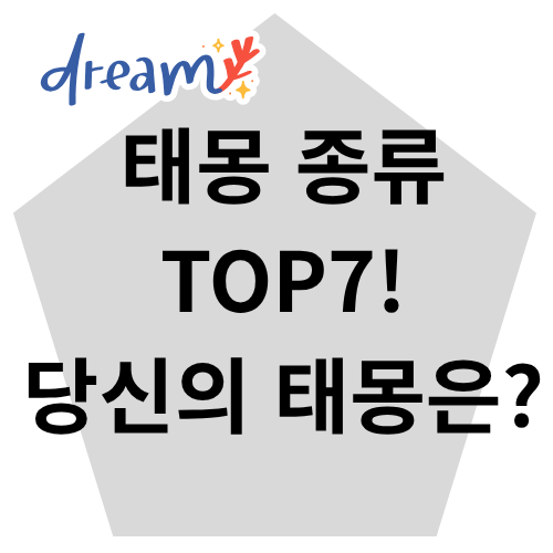 태몽 종류 TOP7! 당신의 태몽은?