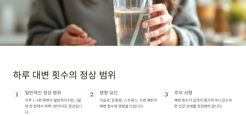 하루에 대변 보는 횟수 - 정상 범위 &amp; 건강 신호 알아보기