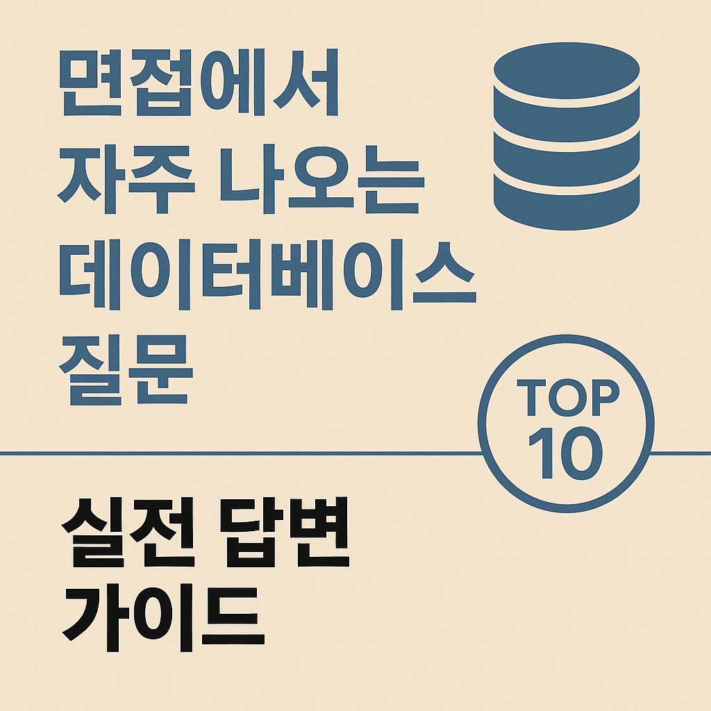 면접에서 자주 나오는 데이터베이스 질문 Top 10 &ndash; 실전 답변 가이드 썸네일 이미지