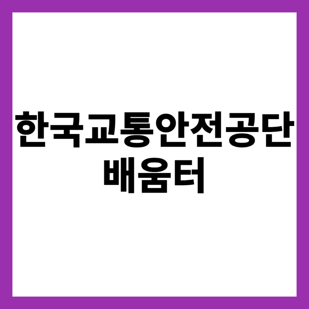 한국교통안전공단 배움터