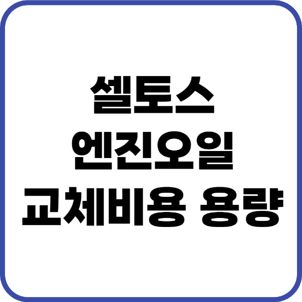 셀토스 엔진오일