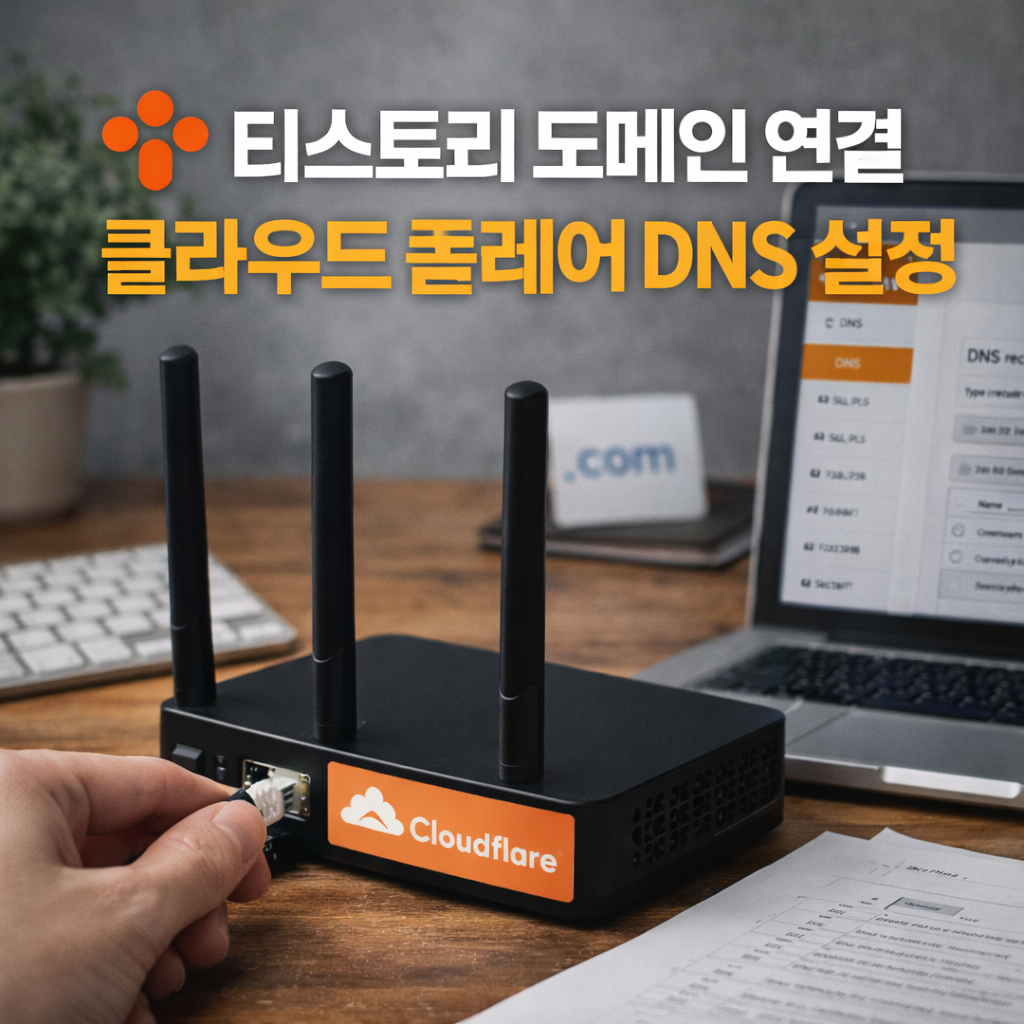 티스토리 도메인 연결 클라우드 플레어 DNS 설정