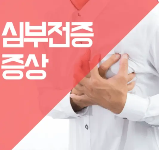 심부전증증상-통증으로가슴잡는모습