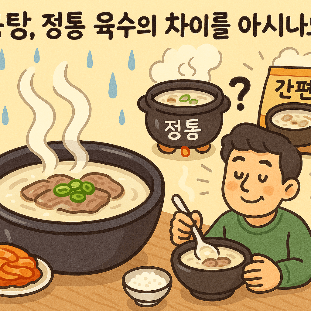 곰탕 정통 육수의 차이