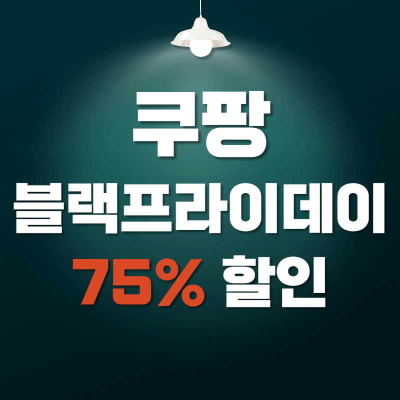 쿠팡 블랙프라이데이 75% 할인
