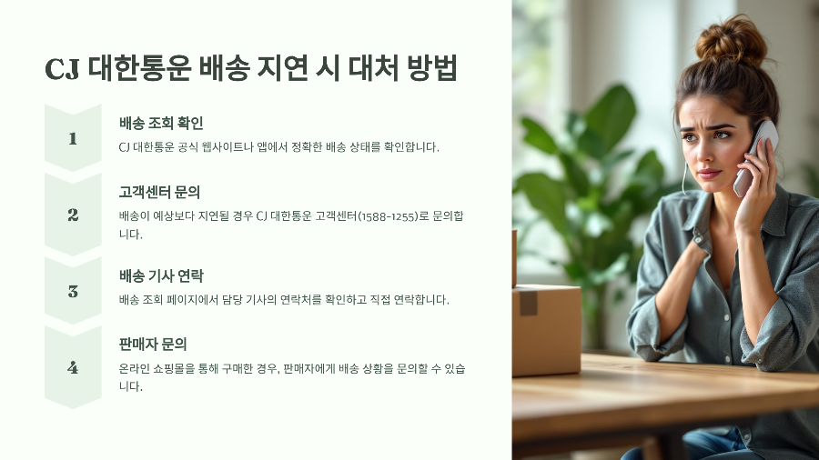 CJ 대한통운 배송 지연 시 대처 방법 📦