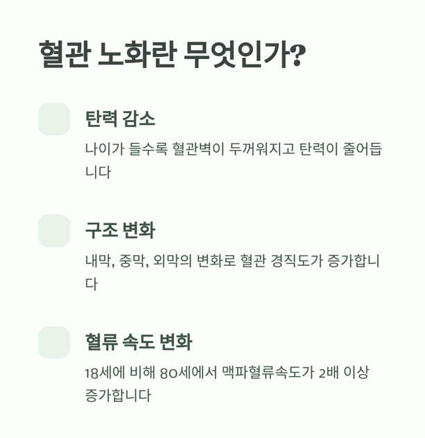 혈관 노화란 무엇인가?