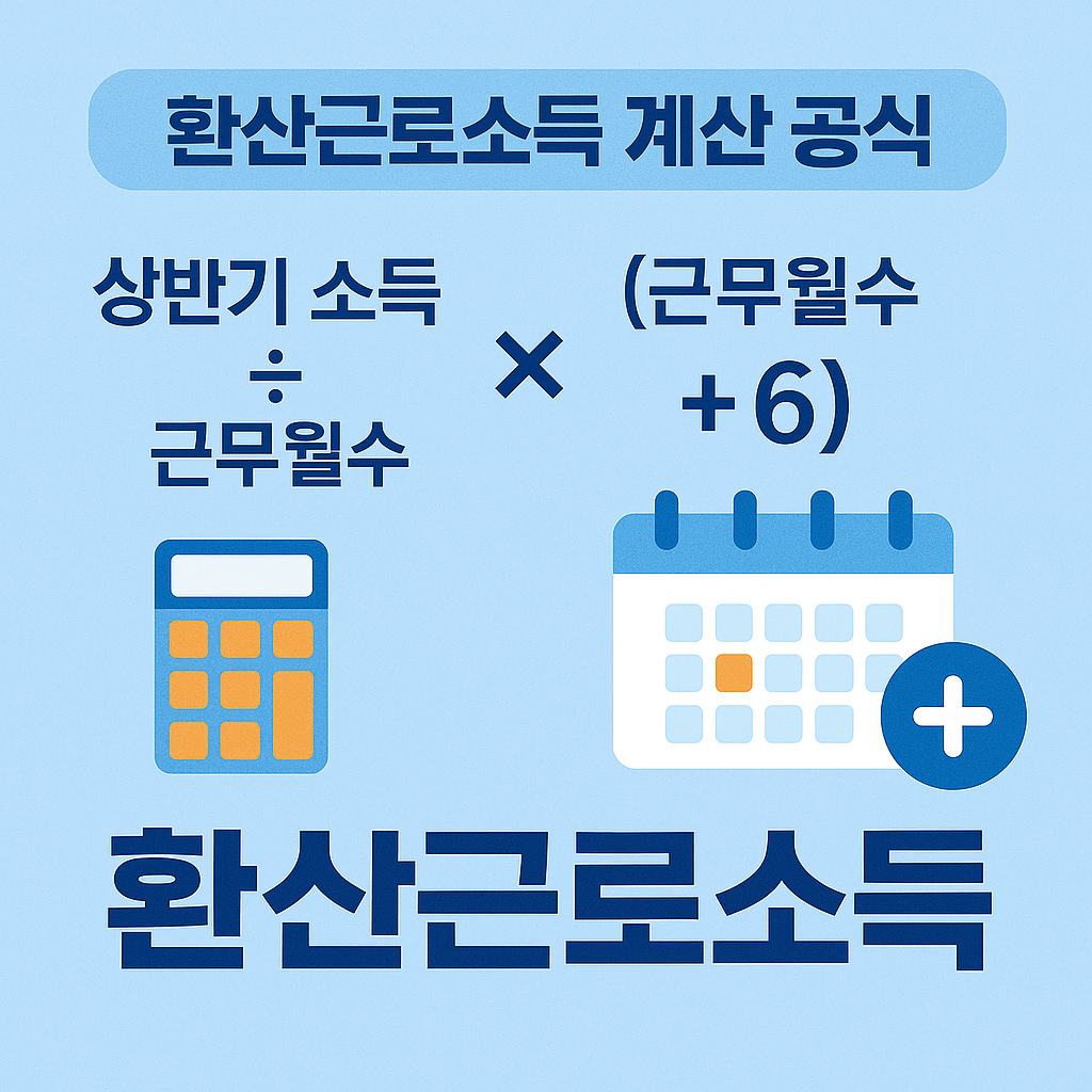 근로장려금 반기신청 지급액 계산법 총정리 (출처 : 국세청)