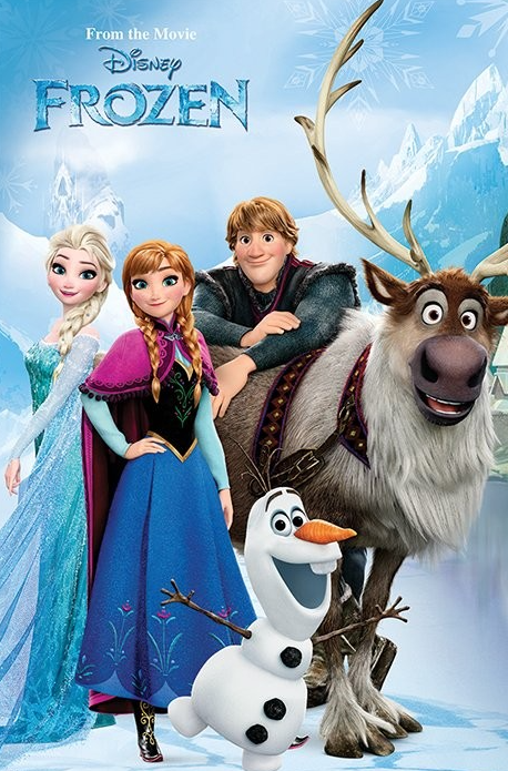 겨울왕국의 등장인물이 나오는 포스터