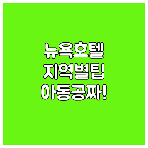 뉴욕 자유여행 필수 체크 지역별 인기..