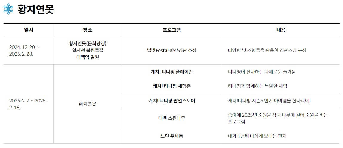 2025 태백 눈꽃축제