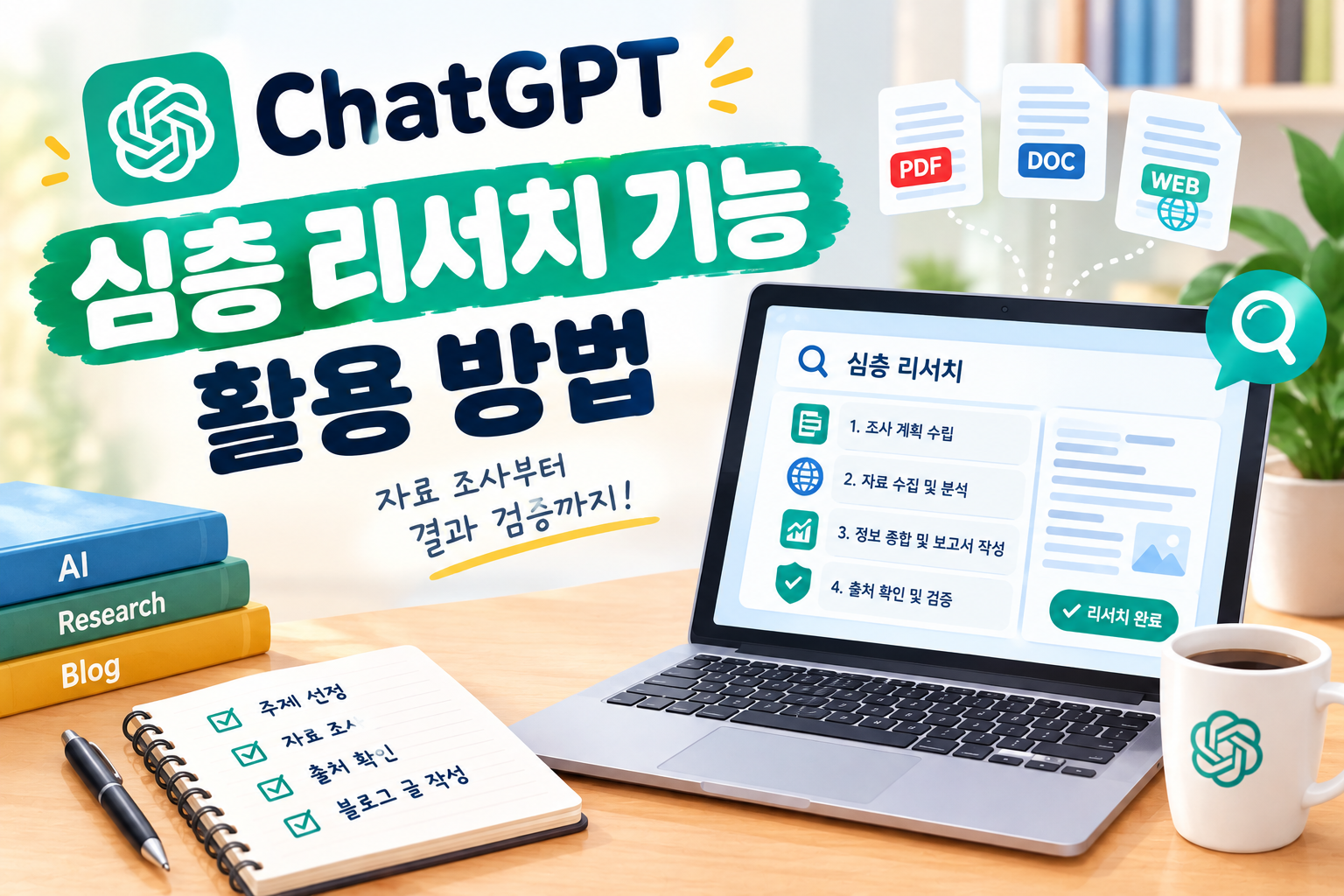 심층 리서치 기능 활용 방법