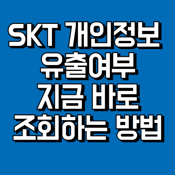 skt개인정보유출여부 조회하는방법