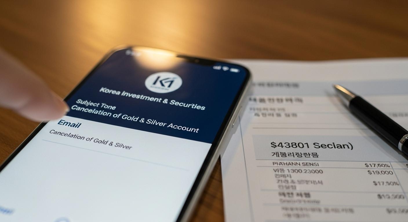한국투자증권 금현물 계좌 해지