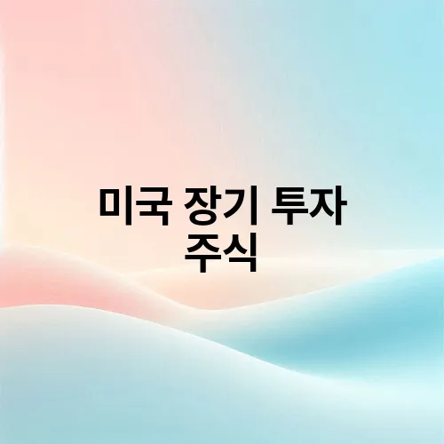 미국 장기 투자 주식