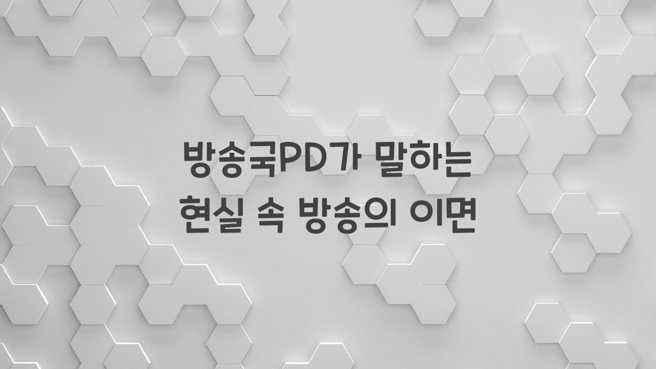 방송국PD