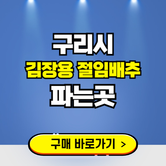 구리시 절임배추 사전예약 구입하는곳 ❘ 김장배추 파는곳 가격보기