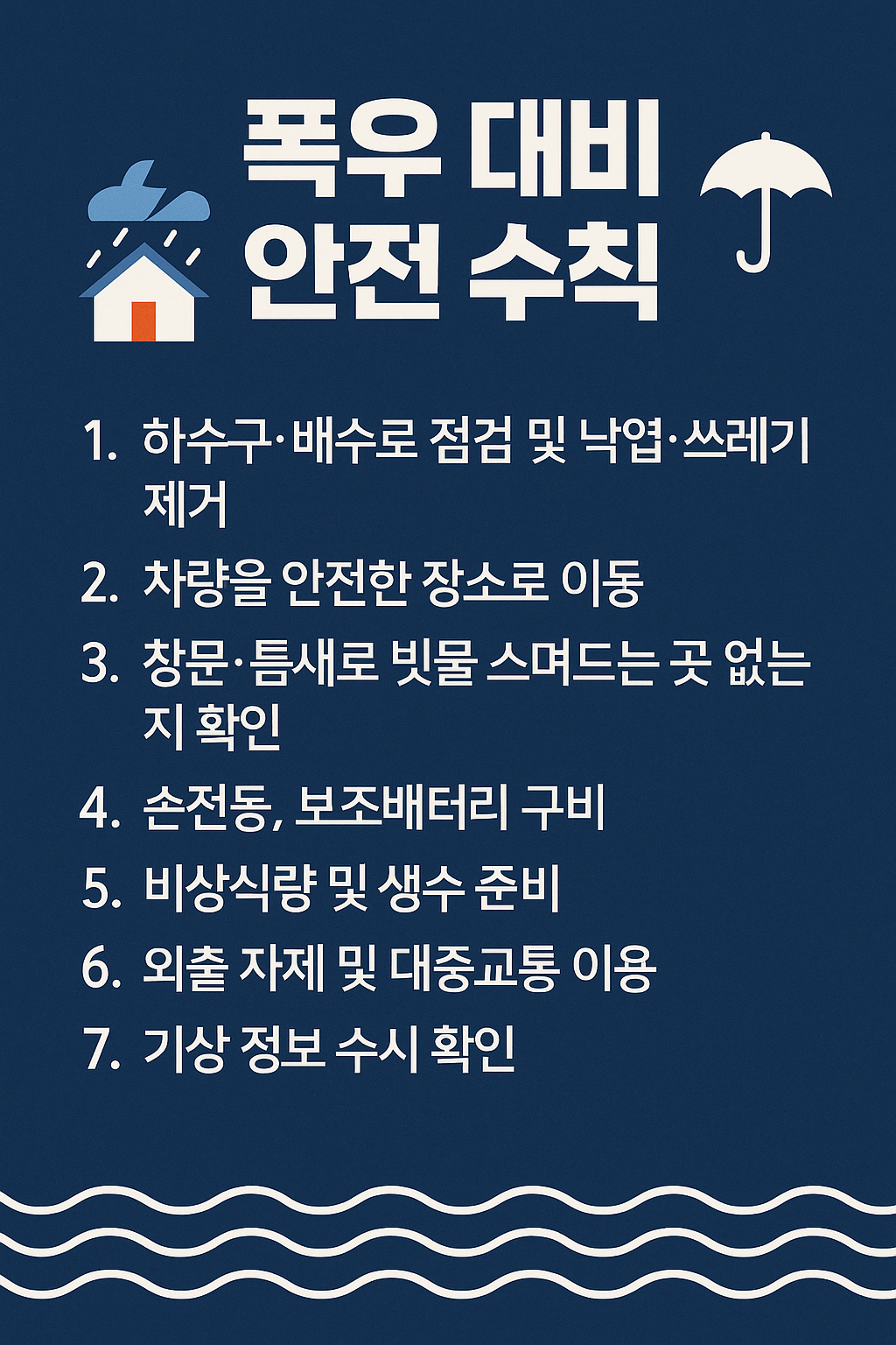 폭우 대비 안전수칙을 알아보자