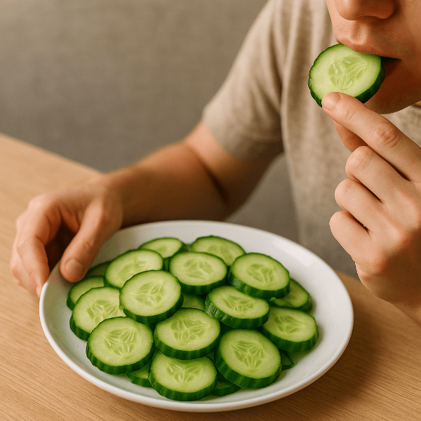 생으로 먹는 오이