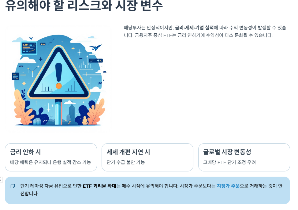 유의해야 할 리스크와 시장 변수